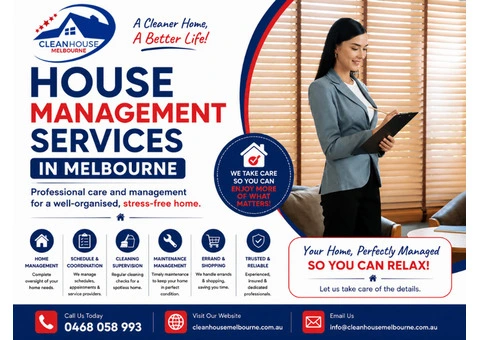 House Management Services in Melbourne | Clean House Melbourne