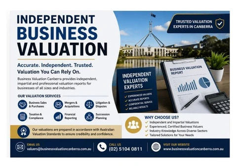 Independent Business Valuation Services in Canberra
