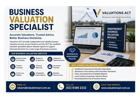 Business Valuation Specialist Services in Canberra