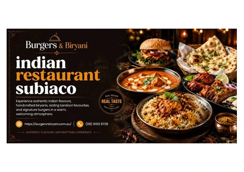 Authentic Indian Restaurant Subiaco | Burgers & Biryani