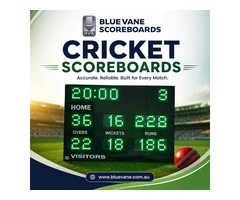 Cricket Scoreboards for Clubs, Schools & Stadiums: Blue Vane Scoreboard