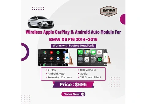 Wireless Apple CarPlay & Android Auto Module For BMW X6 F16 2014-2016 - 1/3