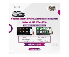 Wireless Apple CarPlay & Android Auto Module For BMW X6 F16 2014-2016