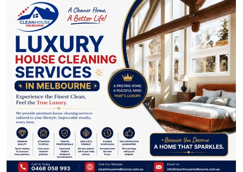 Luxury House Cleaning Services in Melbourne | Clean House