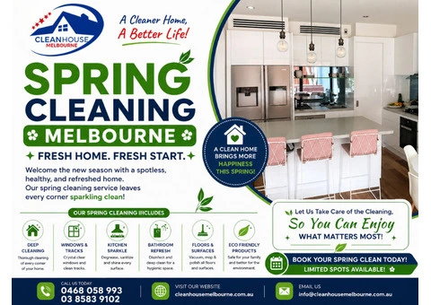 Top Spring Cleaning Melbourne | Clean House Melbourne