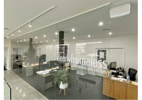 Create a Modern Workspace with Frameless Glass Partitioning