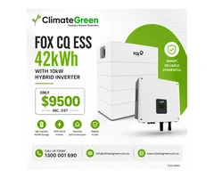 FOX CQ ESS 42kWh Battery with 10kW Hybrid Inverter – $9,500