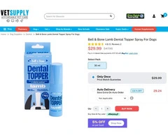 Bell & Bone Lamb Dental Topper Spray For Dogs 30 Ml | VetSupply Australia