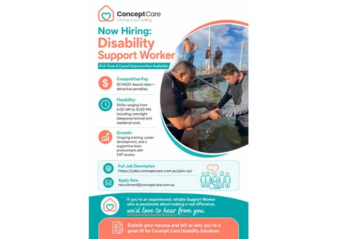 Disability Support Worker Jobs – Bankstown NSW | Full-Time & Casual