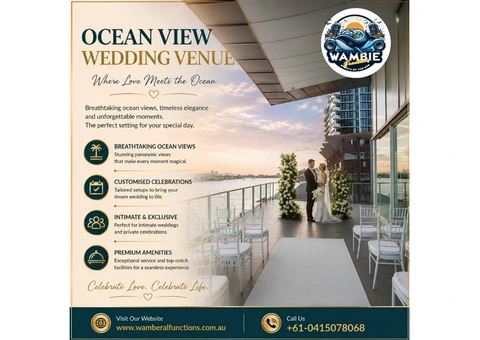 Ocean View Wedding Venue | Stunning Coastal Wedding Venue