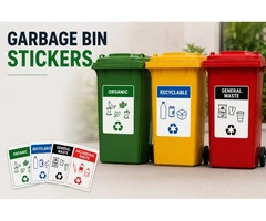 Garbage Bin Stickers for Clear Bin Identification