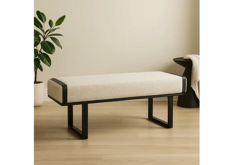 Bergamo Boucle Bench – Modern Designer Seating | LaGrace Home