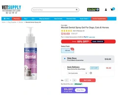 Mavlab Dental Spray Gel For Dogs, Cats & Horses 125 Ml | VetSupply Australia
