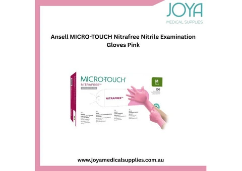 Ansell MICRO-TOUCH Nitrafree Nitrile Examination Gloves Pink - Joya Medical Supplies