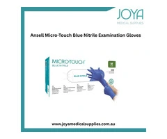 Ansell Micro-Touch Blue Nitrile Examination Gloves - Joya Medical Supplies