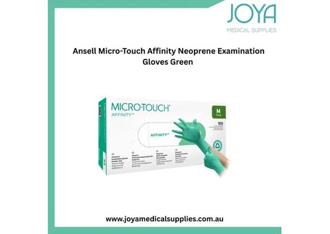 Ansell Micro-Touch Affinity Neoprene Examination Gloves Green - Joya Medical Supplies