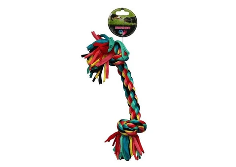 Paw Play Stretch Rope Bone 31 Cm | Durable Dog Rope Toy | VetSupply Australia