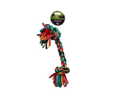 Paw Play Stretch Rope Bone 36 Cm | Interactive Dog Toy | VetSupply Australia