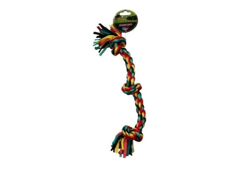 Paw Play Stretch Rope 3 Knot 38 Cm | Dog Tug Toy | VetSupply Australia
