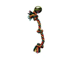 Paw Play Stretch Rope 3 Knot 38 Cm | Dog Tug Toy | VetSupply Australia
