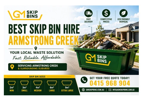 Best Skip Bin Hire Armstrong Creek — Local Service, Unbeatable Prices | GM Skip Bins - 2/2