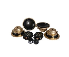 6.5 inch Woofer + Tweeter Component Speaker Set (Gold / Black)