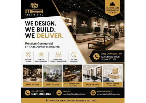 Commercial Shop Fitters Melbourne | Premium Fit-Out Specialists