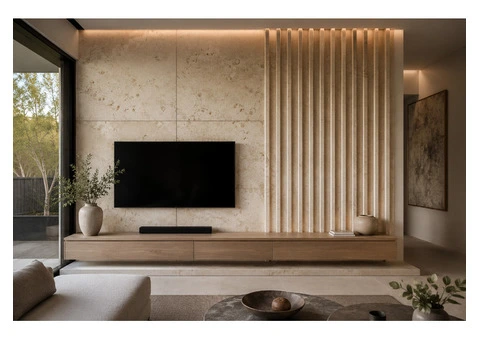 Create Stunning Feature Walls with Oglio Limestone Batons