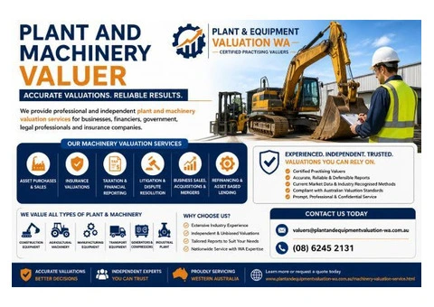Plant and Machinery Valuer | Professional Machinery Valuation Services