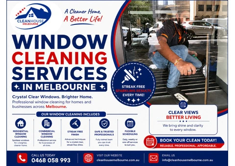 Window Cleanering Services in Melbourne | Clean House