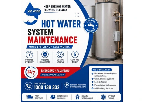 Hot Water System Maintenance Melbourne | 24/7 Emergency Plumbers