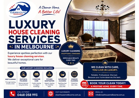 Luxury House Cleaning Services in Melbourne | Clean House