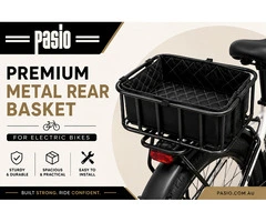 Premium Metal Rear Basket for Electric Bikes | Pasio