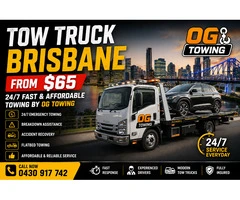 Tow Truck Brisbane From $65 | 24/7 Fast & Affordable Towing by OG Towing