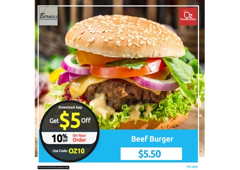 Get 10% off on your 1st Order @ Bernie's Takeaway