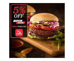 Get 5% off on your order @ Burger Edge