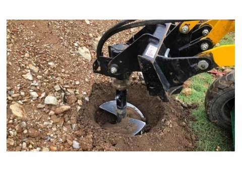 Auger Post Pole Hole Trees Digging Excavation Mini Dingo Like Bobcat Rogers Little Loaders 03 - 4/5