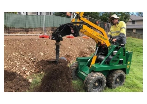 Auger Post Pole Hole Trees Digging Excavation Mini Dingo Like Bobcat Rogers Little Loaders 03 - 5/5