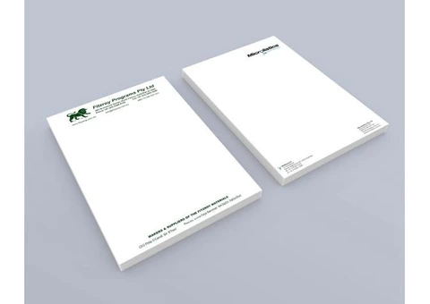 Business stationery printed on 100% recycled papers by Sustainable Printing Co.