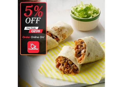 Grab your tasty Mexican dishes at Zambrero Aspley get - 5% off - 1/3