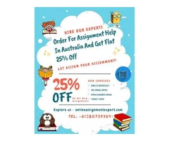 Order For Assignment Help In Australia And Get Flat 25% Off