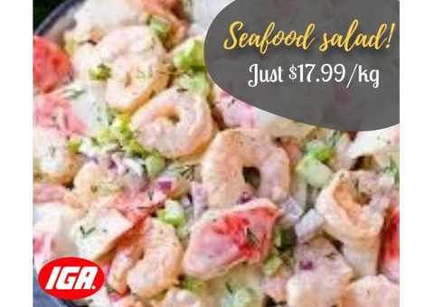 This Monday, fall in love with our Deeelicious seafood salad!