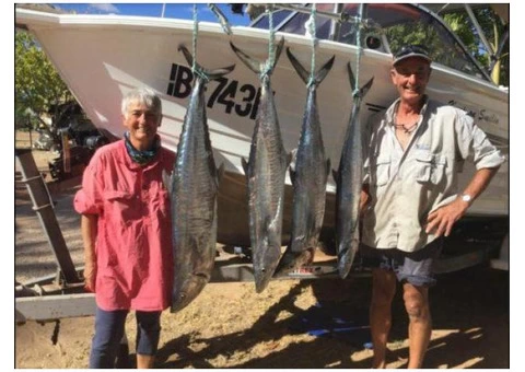 Kim and Rod Catch Four Spanish Mackerels