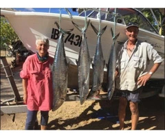 Kim and Rod Catch Four Spanish Mackerels