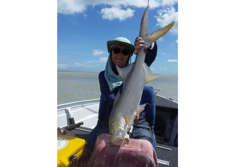 Sue and her husband Kel caught KING SALMON - 3/4