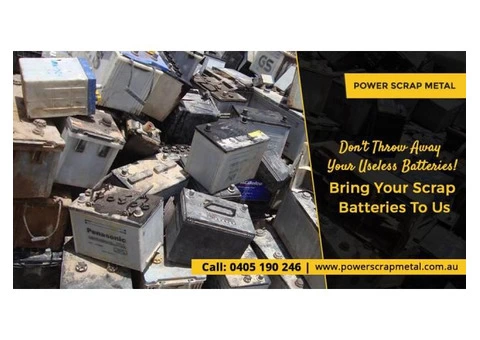 Capitalise on the Scrap Batteries - Sell it Now!