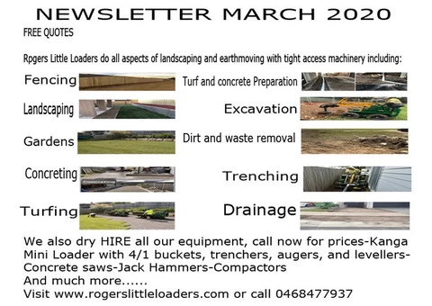 Newsletter March 2020 - Rogers Little Loaders.