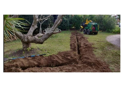 Sample Trenched Pipe - Trencher Trenching Services - 1/4