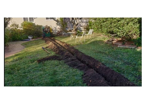 Sample Trenched Pipe - Trencher Trenching Services - 3/4