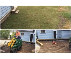 Spreading Topsoil Services - Rogers Little Loaders.